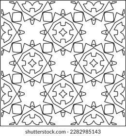 Stilvolle Textur mit Figuren aus den Linien .Geometrische Linien Kunst. Schwarz-Weiß-Muster. Abstrakter Hintergrund für Webseiten, Texturen, Karten, Poster, Stoff, Textilien.