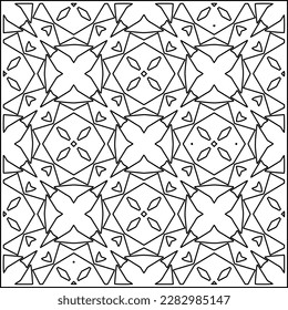 Stylish texture with figures from lines .Geometric lines art. Black and white pattern. Abstract background for web page, textures, card, poster, fabric, textile.