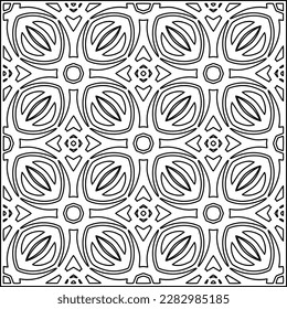 Stylish texture with figures from lines .Geometric lines art. Black and white pattern. Abstract background for web page, textures, card, poster, fabric, textile.
