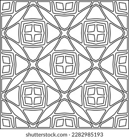 Stylish texture with figures from lines .Geometric lines art. Black and white pattern. Abstract background for web page, textures, card, poster, fabric, textile.