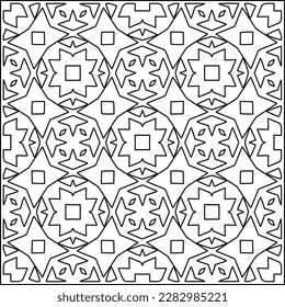 Stylish texture with figures from lines .Geometric lines art. Black and white pattern. Abstract background for web page, textures, card, poster, fabric, textile.
