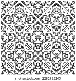 Stylish texture with figures from lines .Geometric lines art. Black and white pattern. Abstract background for web page, textures, card, poster, fabric, textile.