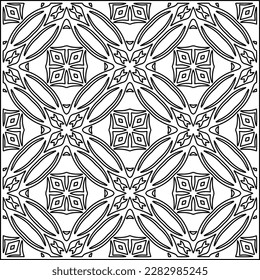 Stylish texture with figures from lines .Geometric lines art. Black and white pattern. Abstract background for web page, textures, card, poster, fabric, textile.