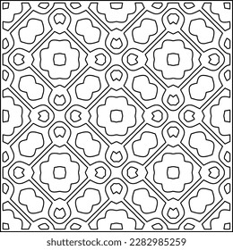 Stylish texture with figures from lines .Geometric lines art. Black and white pattern. Abstract background for web page, textures, card, poster, fabric, textile.
