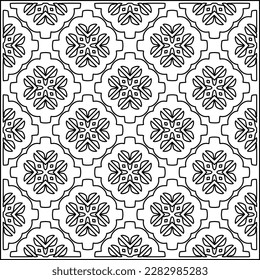 Stylish texture with figures from lines .Geometric lines art. Black and white pattern. Abstract background for web page, textures, card, poster, fabric, textile.
