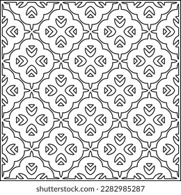 Stylish texture with figures from lines .Geometric lines art. Black and white pattern. Abstract background for web page, textures, card, poster, fabric, textile.
