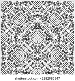 Stylish texture with figures from lines .Geometric lines art. Black and white pattern. Abstract background for web page, textures, card, poster, fabric, textile.