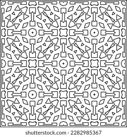 Stylish texture with figures from lines .Geometric lines art. Black and white pattern. Abstract background for web page, textures, card, poster, fabric, textile.