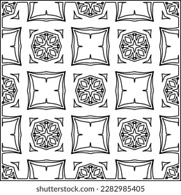 Stylish texture with figures from lines .Geometric lines art. Black and white pattern. Abstract background for web page, textures, card, poster, fabric, textile.