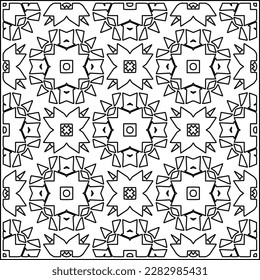 Stylish texture with figures from lines .Geometric lines art. Black and white pattern. Abstract background for web page, textures, card, poster, fabric, textile.