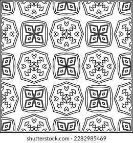 Stylish texture with figures from lines .Geometric lines art. Black and white pattern. Abstract background for web page, textures, card, poster, fabric, textile.