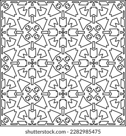Stylish texture with figures from lines .Geometric lines art. Black and white pattern. Abstract background for web page, textures, card, poster, fabric, textile.