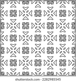 Stylish texture with figures from lines .Geometric lines art. Black and white pattern. Abstract background for web page, textures, card, poster, fabric, textile.