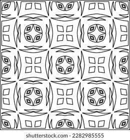 Stylish texture with figures from lines .Geometric lines art. Black and white pattern. Abstract background for web page, textures, card, poster, fabric, textile.