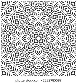 Stylish texture with figures from lines .Geometric lines art. Black and white pattern. Abstract background for web page, textures, card, poster, fabric, textile.