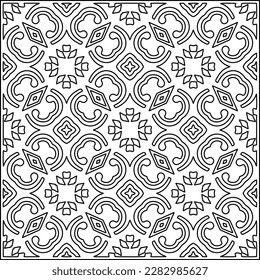 Stylish texture with figures from lines .Geometric lines art. Black and white pattern. Abstract background for web page, textures, card, poster, fabric, textile.