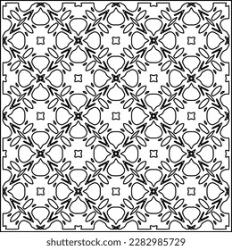 Stylish texture with figures from lines .Geometric lines art. Black and white pattern. Abstract background for web page, textures, card, poster, fabric, textile.
