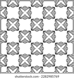 Stylish texture with figures from lines .Geometric lines art. Black and white pattern. Abstract background for web page, textures, card, poster, fabric, textile.