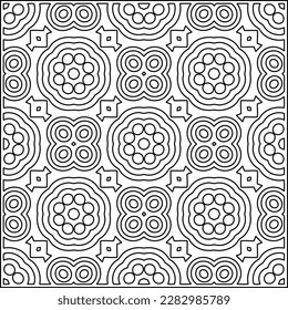 Stylish texture with figures from lines .Geometric lines art. Black and white pattern. Abstract background for web page, textures, card, poster, fabric, textile.
