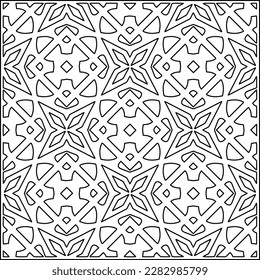 Stylish texture with figures from lines .Geometric lines art. Black and white pattern. Abstract background for web page, textures, card, poster, fabric, textile.