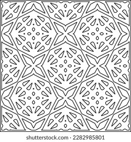 Stylish texture with figures from lines .Geometric lines art. Black and white pattern. Abstract background for web page, textures, card, poster, fabric, textile.