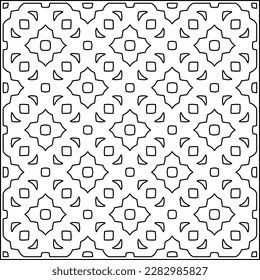 Stylish texture with figures from lines .Geometric lines art. Black and white pattern. Abstract background for web page, textures, card, poster, fabric, textile.