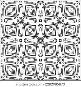 Stylish texture with figures from lines .Geometric lines art. Black and white pattern. Abstract background for web page, textures, card, poster, fabric, textile.