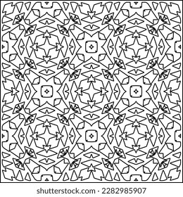Stylish texture with figures from lines .Geometric lines art. Black and white pattern. Abstract background for web page, textures, card, poster, fabric, textile.