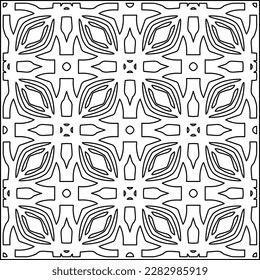 Stylish texture with figures from lines .Geometric lines art. Black and white pattern. Abstract background for web page, textures, card, poster, fabric, textile.