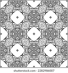 Stylish texture with figures from lines .Geometric lines art. Black and white pattern. Abstract background for web page, textures, card, poster, fabric, textile.