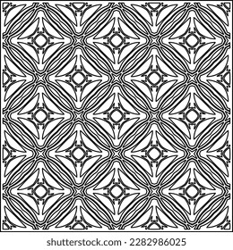 Stylish texture with figures from lines .Geometric lines art. Black and white pattern. Abstract background for web page, textures, card, poster, fabric, textile.