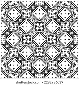 Stylish texture with figures from lines .Geometric lines art. Black and white pattern. Abstract background for web page, textures, card, poster, fabric, textile.
