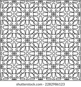 Stylish texture with figures from lines .Geometric lines art. Black and white pattern. Abstract background for web page, textures, card, poster, fabric, textile.
