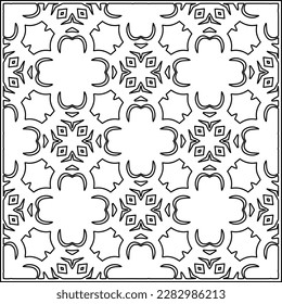 Stylish texture with figures from lines .Geometric lines art. Black and white pattern. Abstract background for web page, textures, card, poster, fabric, textile.