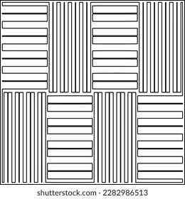 Stylish texture with figures from lines .Geometric lines art. Black and white pattern. Abstract background for web page, textures, card, poster, fabric, textile.