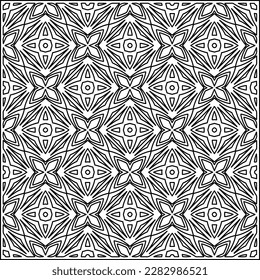 Stylish texture with figures from lines .Geometric lines art. Black and white pattern. Abstract background for web page, textures, card, poster, fabric, textile.