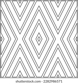 Stylish texture with figures from lines .Geometric lines art. Black and white pattern. Abstract background for web page, textures, card, poster, fabric, textile.