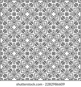 Stilvolle Textur mit Figuren aus den Linien .Geometrische Linien Kunst. Schwarz-Weiß-Muster. Abstrakter Hintergrund für Webseiten, Texturen, Karten, Poster, Stoff, Textilien.