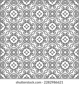 Stylish texture with figures from lines .Geometric lines art. Black and white pattern. Abstract background for web page, textures, card, poster, fabric, textile.
