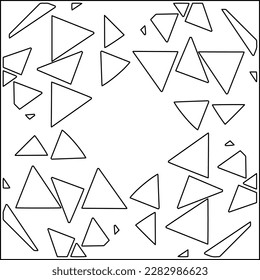 Stylish texture with figures from lines .Geometric lines art. Black and white pattern. Abstract background for web page, textures, card, poster, fabric, textile.