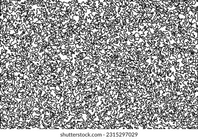  Stylish texture with figures from lines. Line art. Black and white pattern. Abstract background for web page, textures, card, poster, fabric, textile.