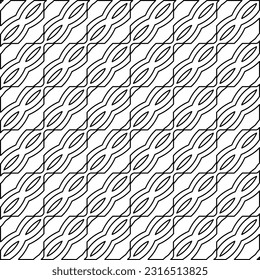 
 Stylish texture with figures from lines. Line art. Black and white pattern. Abstract background for web page, textures, card, poster, fabric, textile