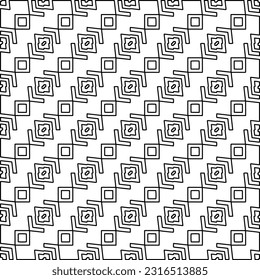 
 Stilvolle Textur mit Figuren aus Linien. Line Art. Schwarz-Weiß-Muster. Abstrakter Hintergrund für Webseiten, Texturen, Karten, Poster, Gewebe, Textilien