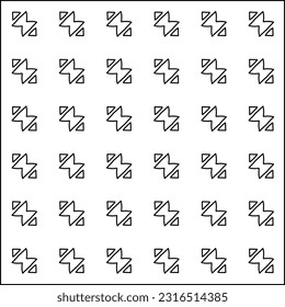 Stilvolle Textur mit Figuren aus Linien. Line Art. Schwarz-Weiß-Muster. Abstrakter Hintergrund für Webseiten, Texturen, Karten, Poster, Stoff, Textilien.