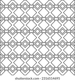 
 Stylish texture with figures from lines. Line art. Black and white pattern. Abstract background for web page, textures, card, poster, fabric, textile