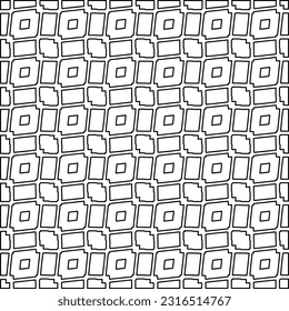 
 Stylish texture with figures from lines. Line art. Black and white pattern. Abstract background for web page, textures, card, poster, fabric, textile