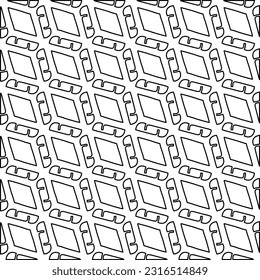 Stylish texture with figures from lines. Line art. Black and white pattern. Abstract background for web page, textures, card, poster, fabric, textile.