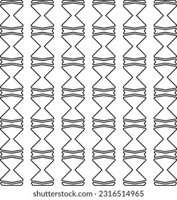 
 Stylish texture with figures from lines. Line art. Black and white pattern. Abstract background for web page, textures, card, poster, fabric, textile
