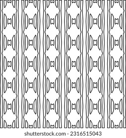 
 Stylish texture with figures from lines. Line art. Black and white pattern. Abstract background for web page, textures, card, poster, fabric, textile