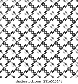 
 Stylish texture with figures from lines. Line art. Black and white pattern. Abstract background for web page, textures, card, poster, fabric, textile